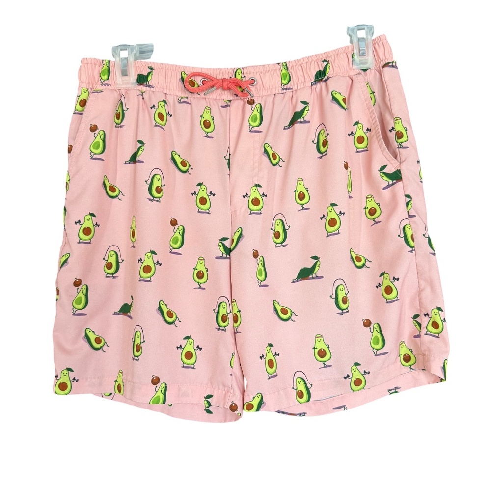Mosmann Australia Pink Avocado Swim Shorts Medium Drawstring